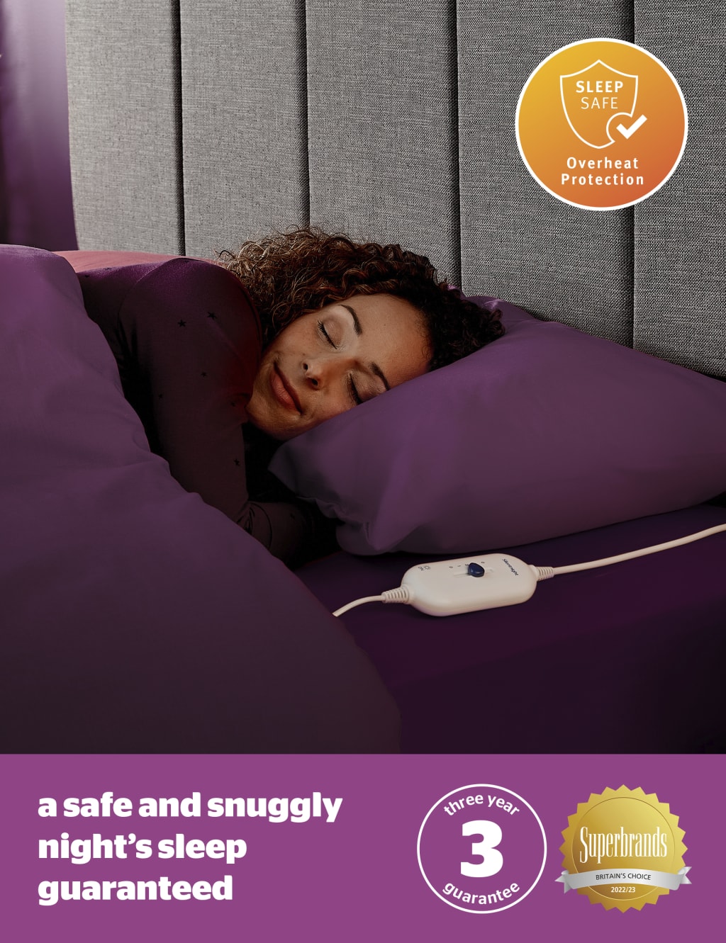 Comfort Control Teddy Fleece Heated Blanket Silentnight M&S