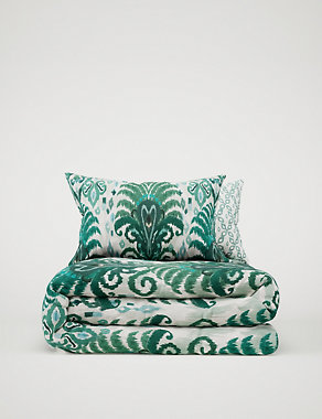 Comfortably Cool Lyocell Rich Ikat Bedding Set Image 2 of 6