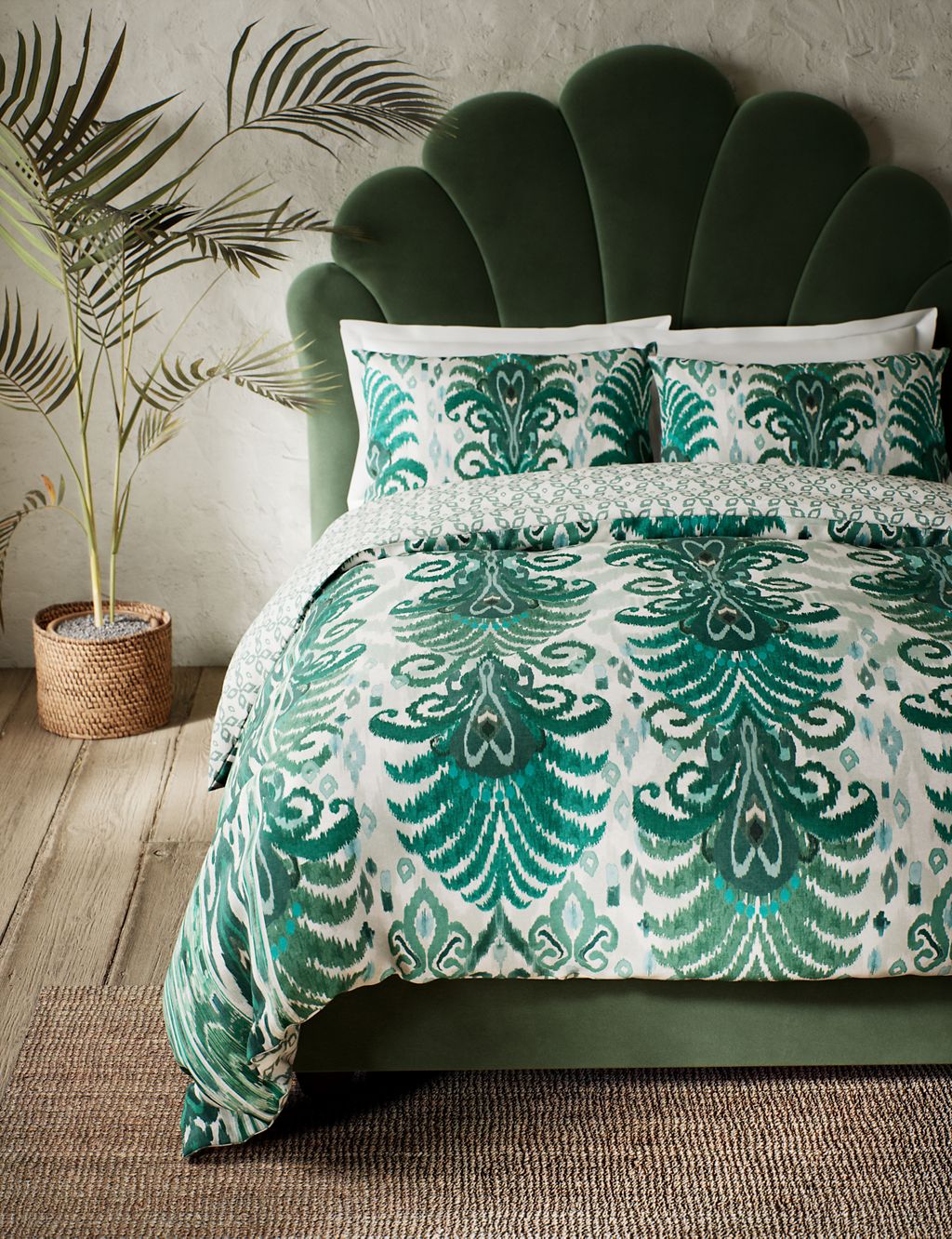 Comfortably Cool Lyocell Rich Ikat Bedding Set 2 of 6