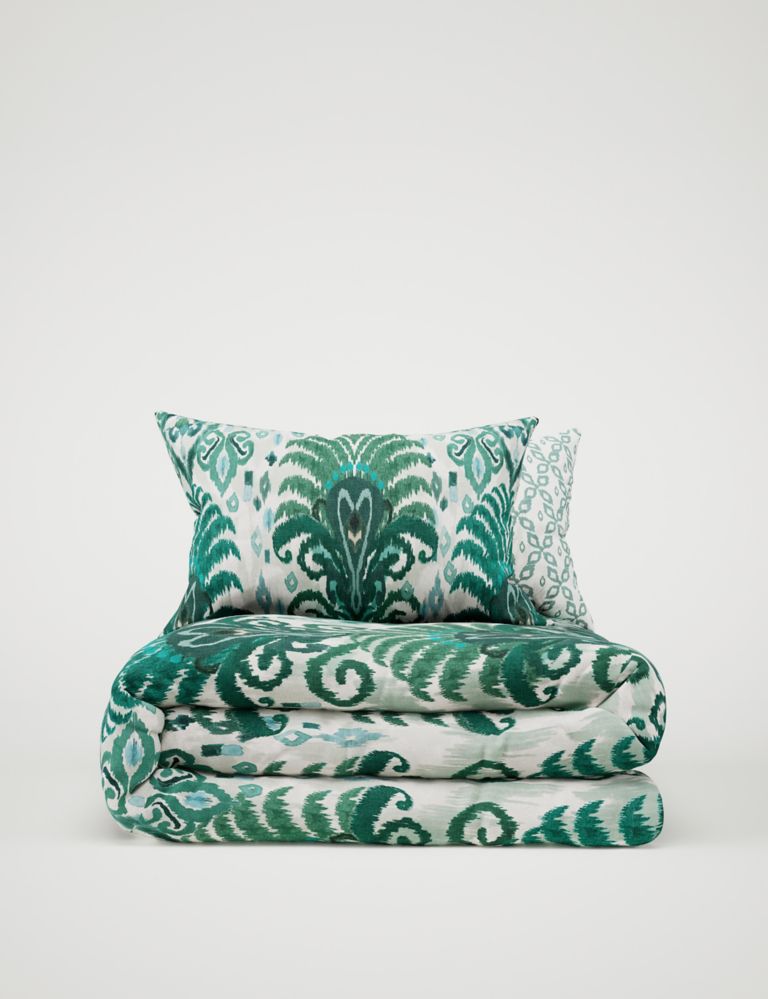 Comfortably Cool Lyocell Rich Ikat Bedding Set 3 of 6