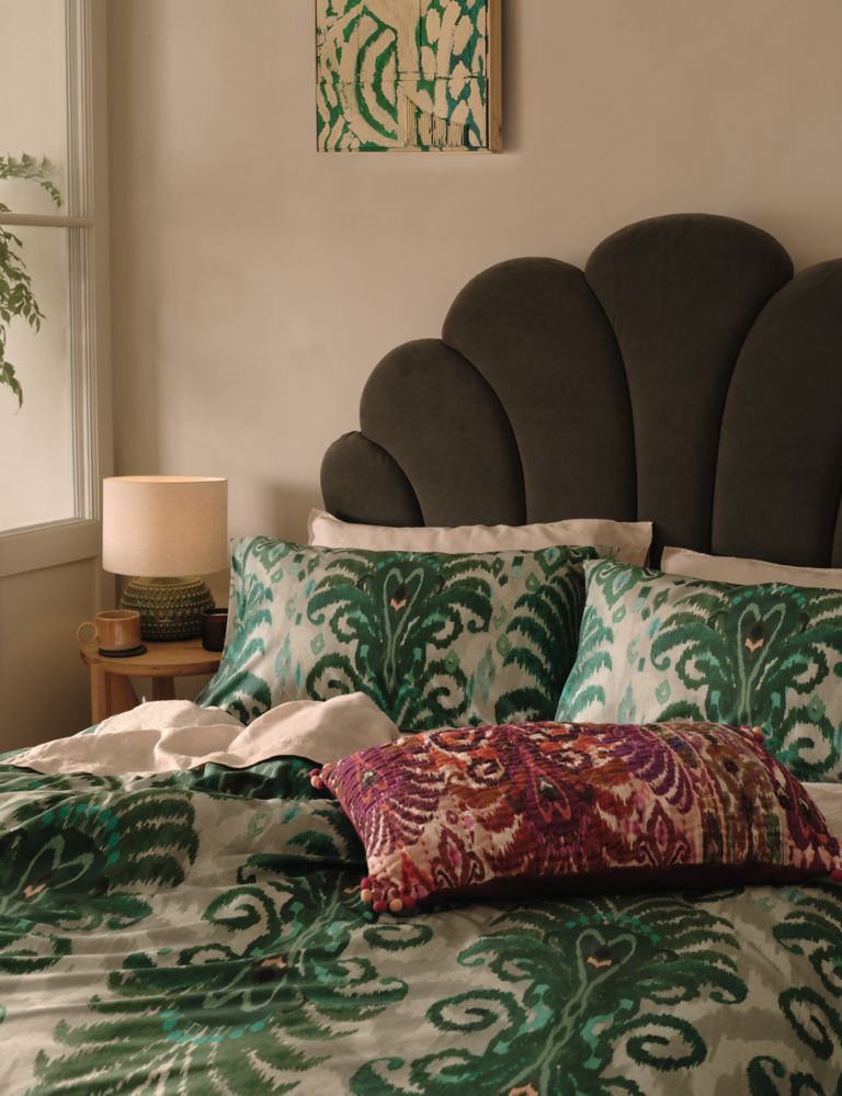 Comfortably Cool Lyocell Rich Ikat Bedding Set 6 of 6
