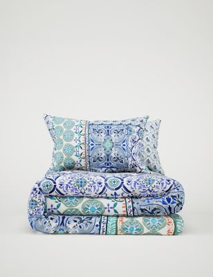 Comfortably Cool Lyocell Rich Spliced Tile Bedding Set Image 2 of 5