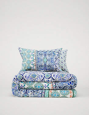 Comfortably Cool Lyocell Rich Spliced Tile Bedding Set Image 2 of 5