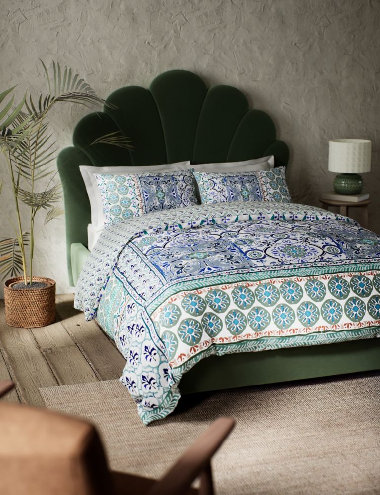 Comfortably Cool Lyocell Rich Spliced Tile Bedding Set 1 of 5