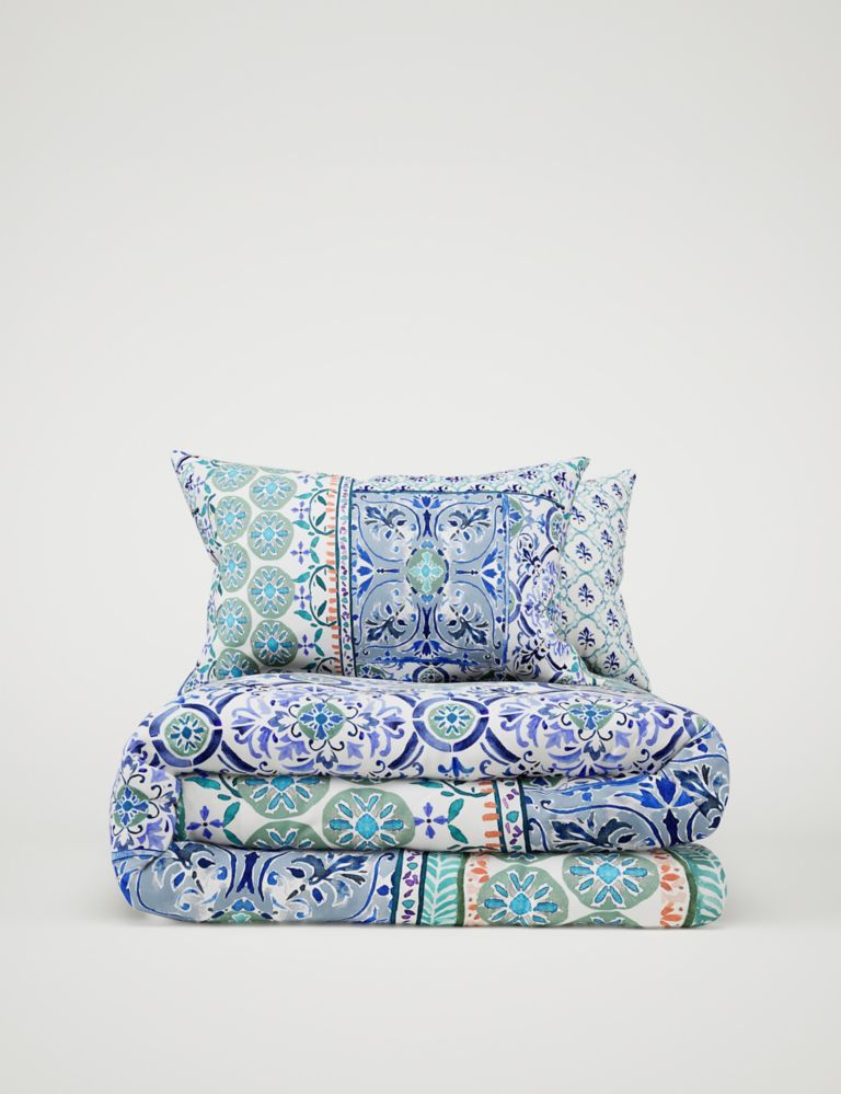 Comfortably Cool Lyocell Rich Spliced Tile Bedding Set 3 of 5