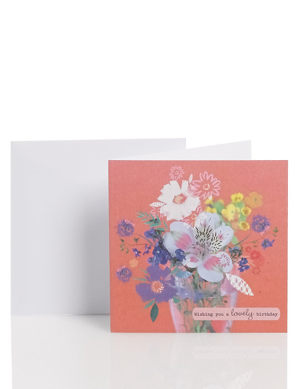 Contemporary Artistic Floral Card Image 1 of 1