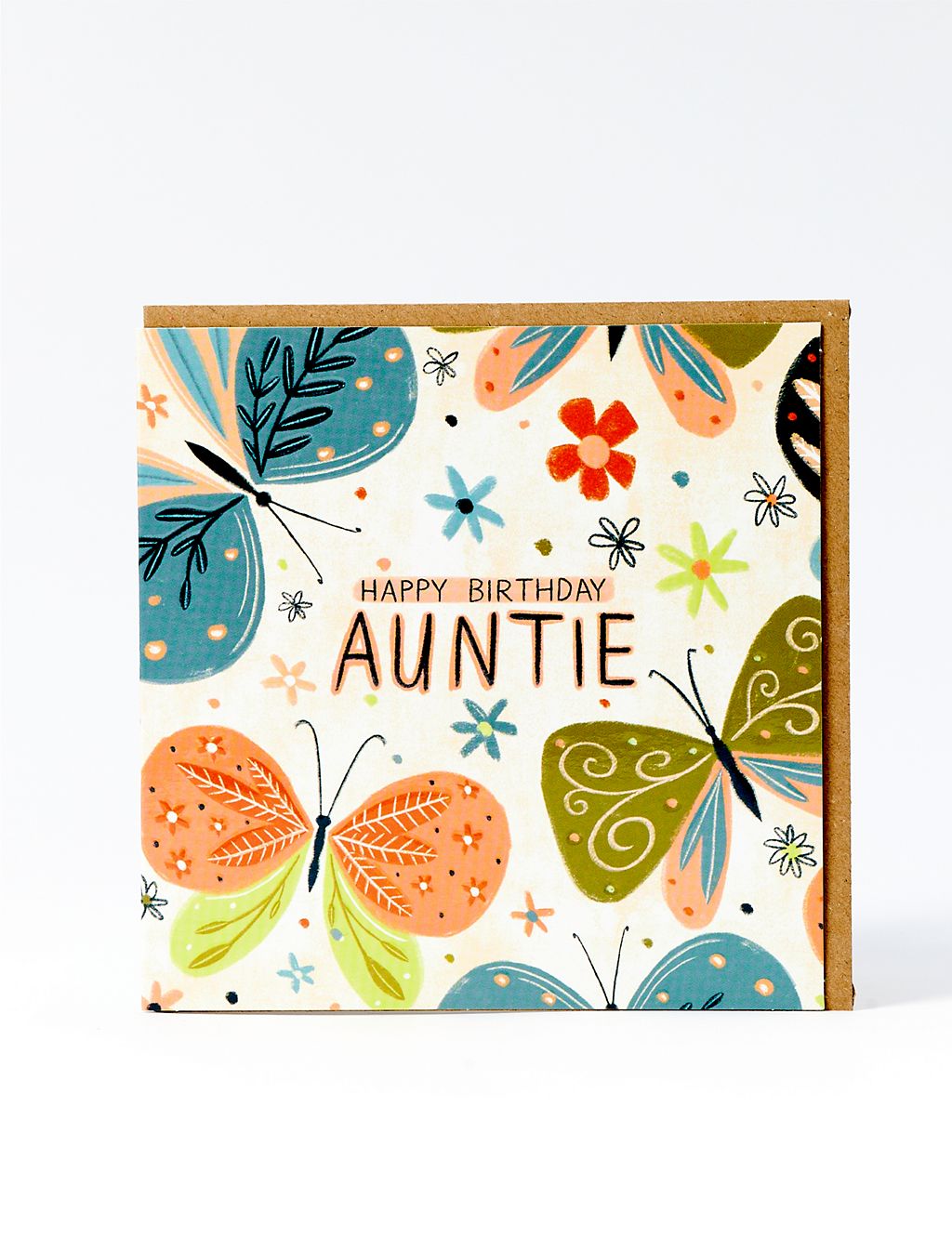 Contemporary Butterfly Birthday Card For Auntie 1 of 1