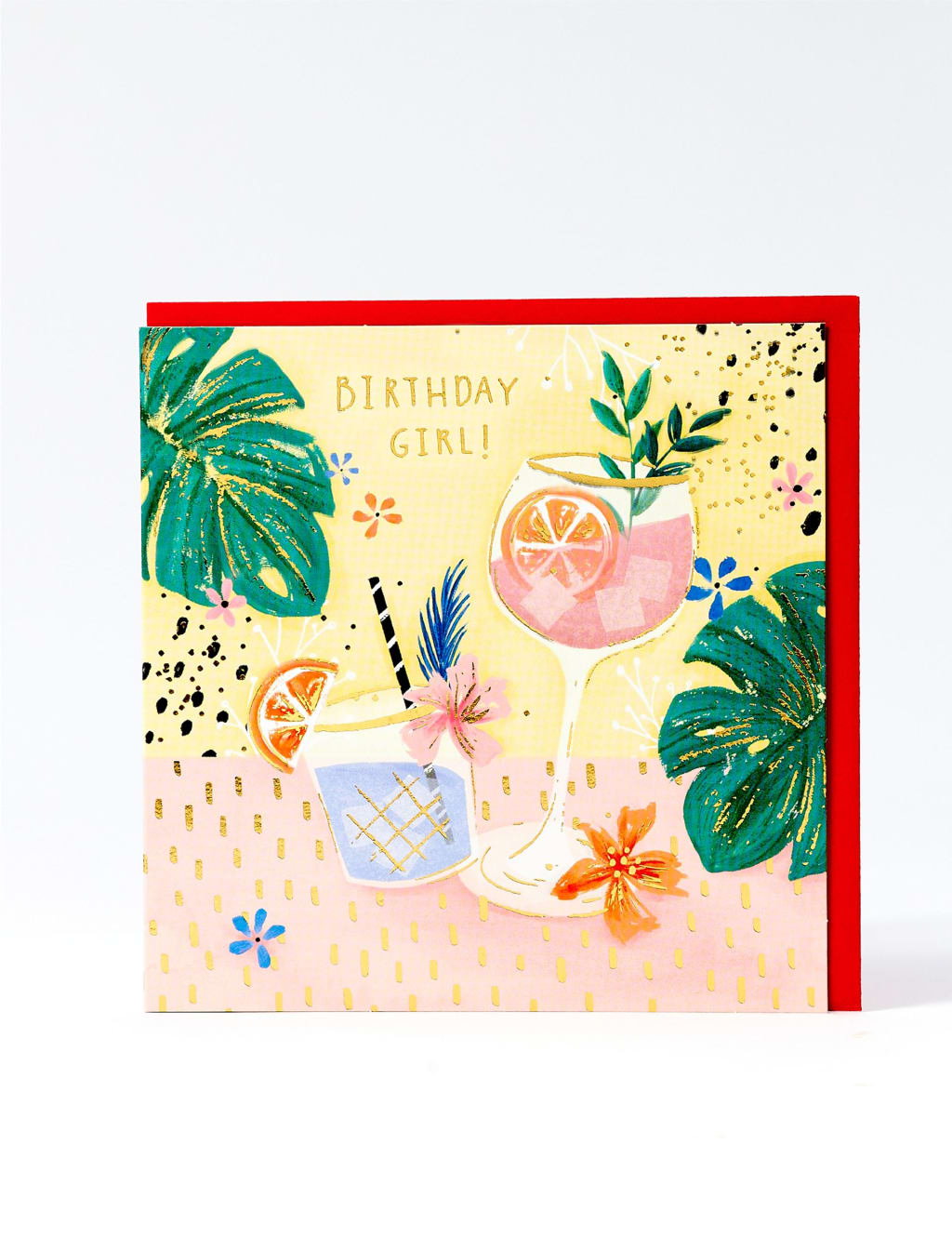 Contemporary Cocktails Birthday Card For Her M&S