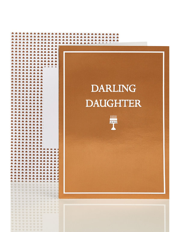 Contemporary Design Birthday Card For Daughter Image 1 of 2