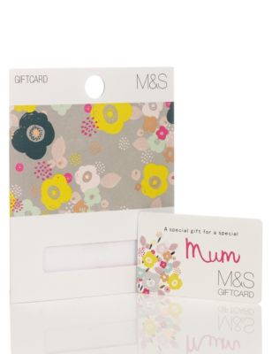 Contemporary Floral Mum Gift Card Image 1 of 2