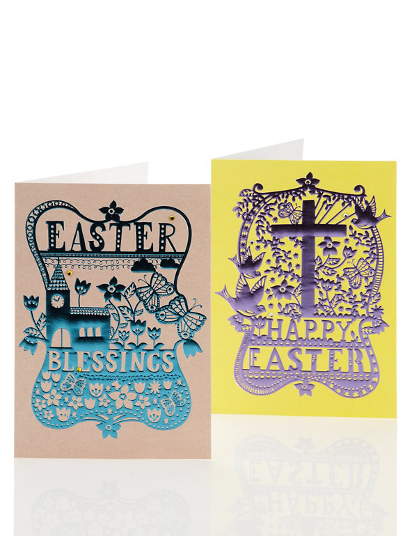 Contemporary Foil Finish Multipack Easter Cards Image 1 of 2