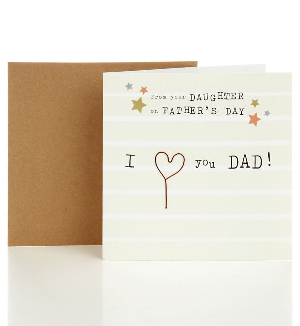 Contemporary Heart Father's Day Card Image 1 of 2