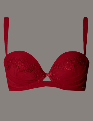 Contemporary Embriodery Balcony Bra