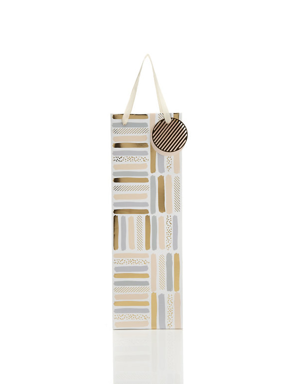 Contemporary Striped Bottle Bag Image 1 of 2
