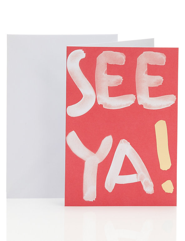Contemporary Text Goodbye Card Image 1 of 1