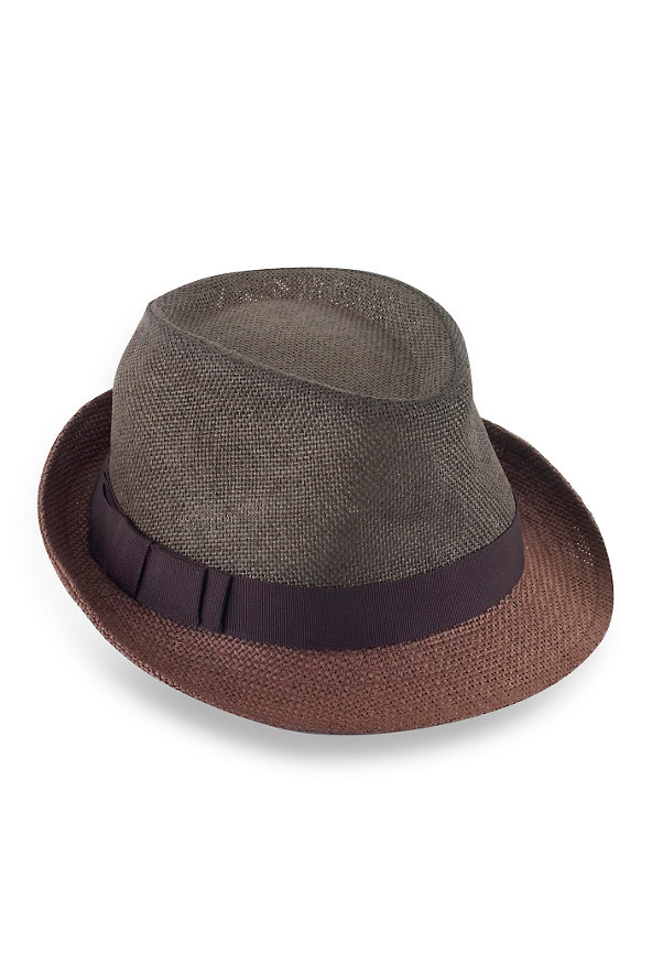 Contrast Brim Tonal Trilby Hat Image 1 of 1