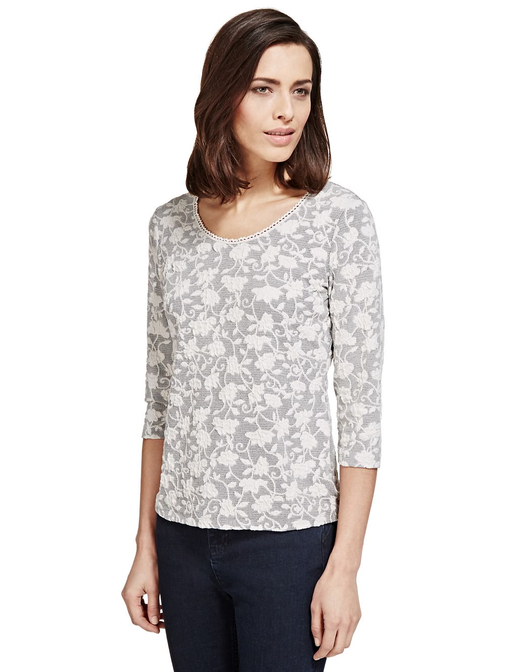Contrast Jacquard Top 3 of 3