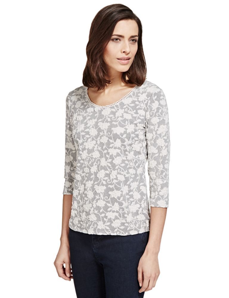 Contrast Jacquard Top 1 of 3