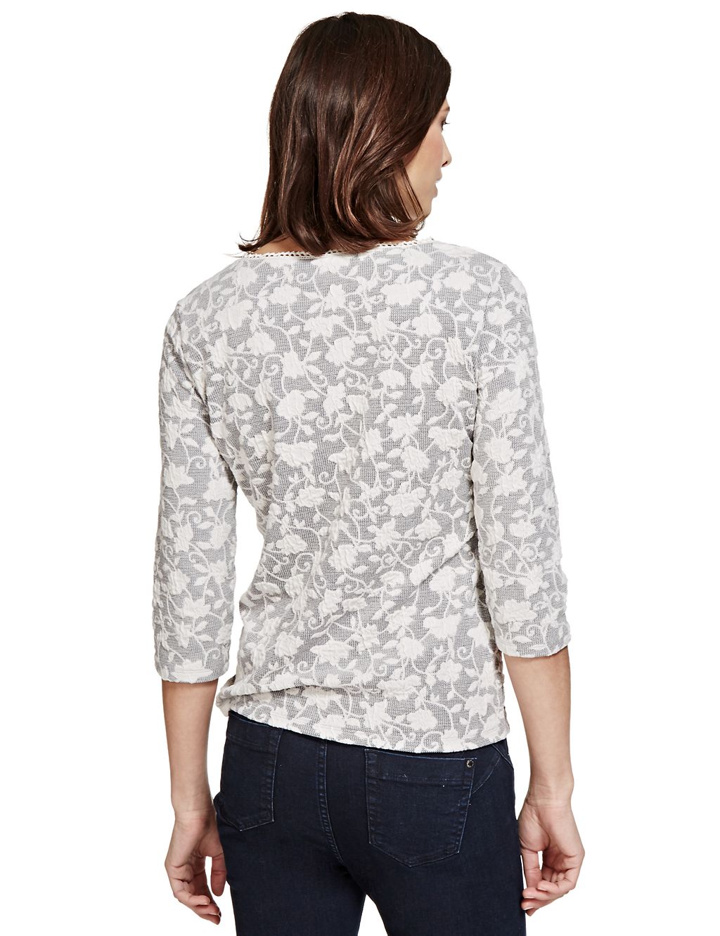 Contrast Jacquard Top 2 of 3