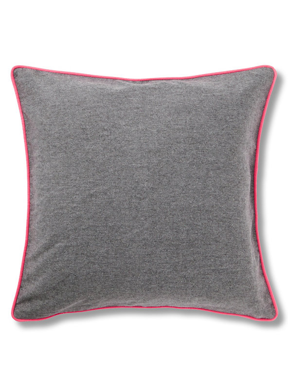 Contrast Piped Textured Cushion Image 1 of 2