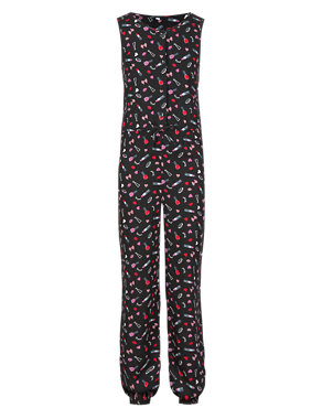 Contrast Print Jumpsuit (5-14 Years) Image 2 of 4