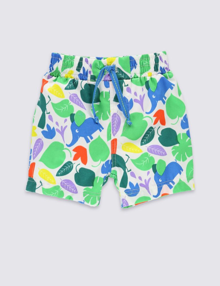 Contrast Print Swim Shorts 1 of 2