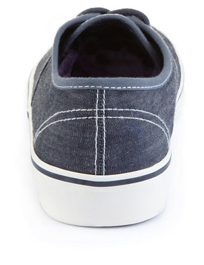 Contrast Sole Lace Up Trainers Image 2 of 5