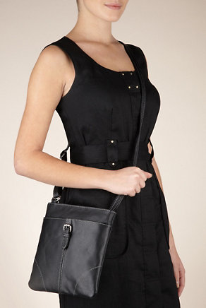 Contrast Stitched Seamed Cross Body Bag Image 2 of 6