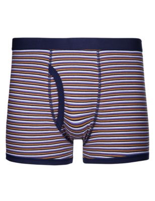 Cool & Fresh™ Stretch Cotton Feeder Striped Trunks with StayNEW™ Image 1 of 1