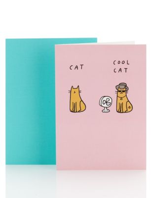 Cool Cat Humour Birthday Card Image 1 of 2