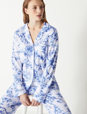 Cool Comfort™ Cotton Modal Floral Pyjama Set, M&S Collection