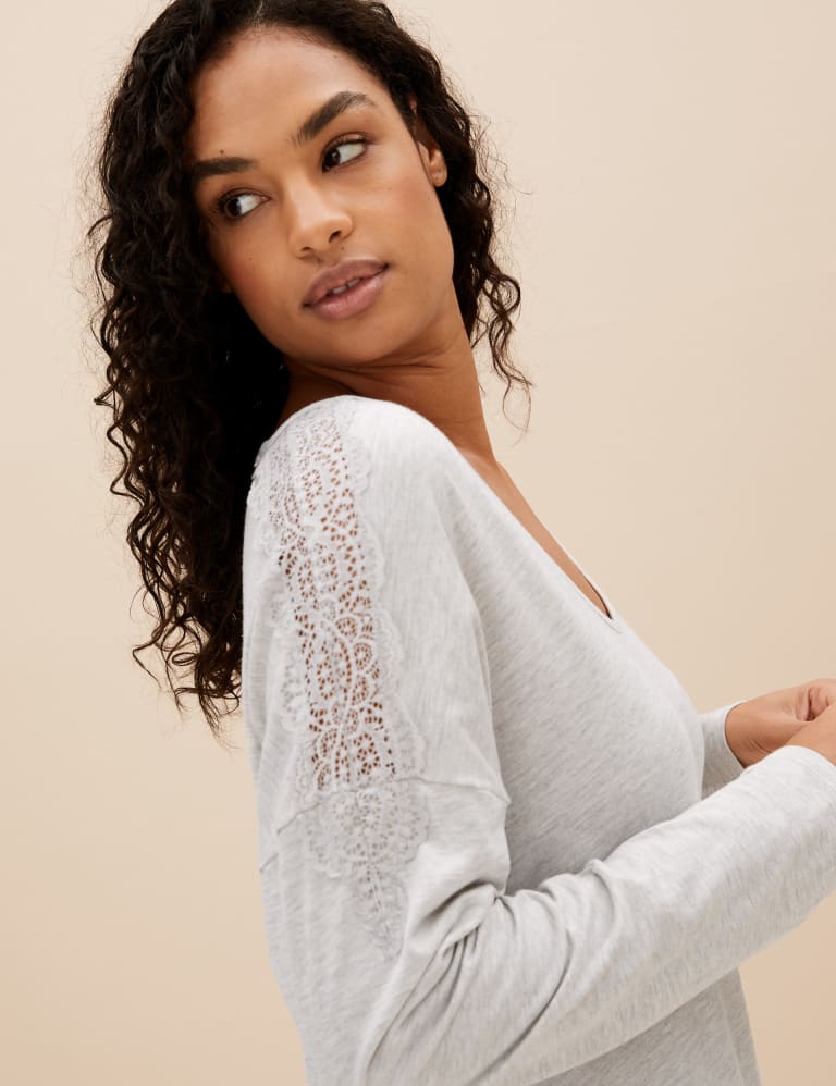 Marks and spencer long new arrivals sleeve nightdress