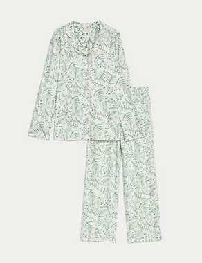 Cool Comfort™ Cotton Modal Printed Pyjama Set Image 2 of 6