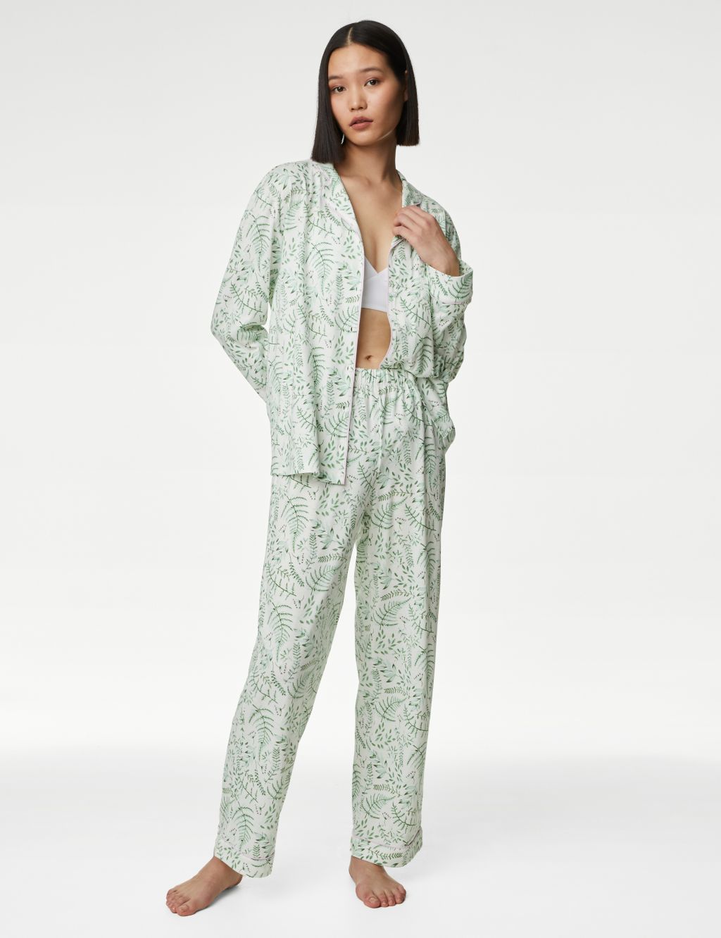 Cool Comfort™ Cotton Modal Printed Pyjama Set, M&S Collection