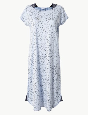 Cool Comfort Cotton Modal Spot Nightdress M S Collection M S