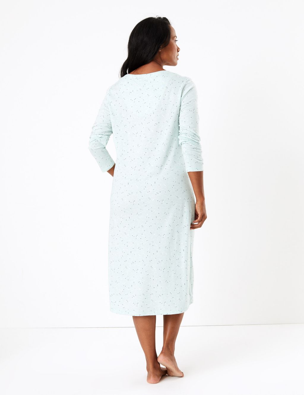 Cool Comfort™ Cotton Modal Spot Print Nightdress | M&S Collection | M&S