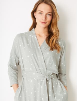 Cotton trend dressing outlet gown