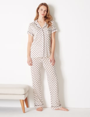 Cool Comfort Cotton Modal Star Pyjama Set M S Collection M S