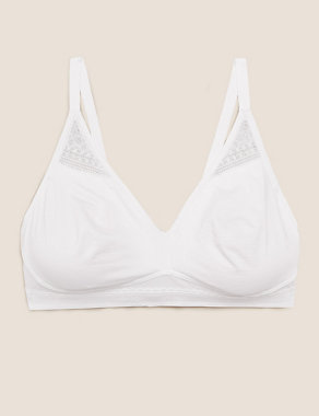 Cool Comfort™ Cotton Rich Non Wired Bralette Image 2 of 6