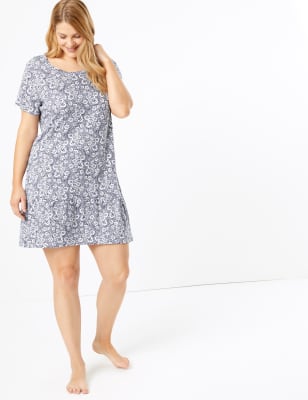 Cool Comfort Floral Print Short Nightdress M S Collection M S