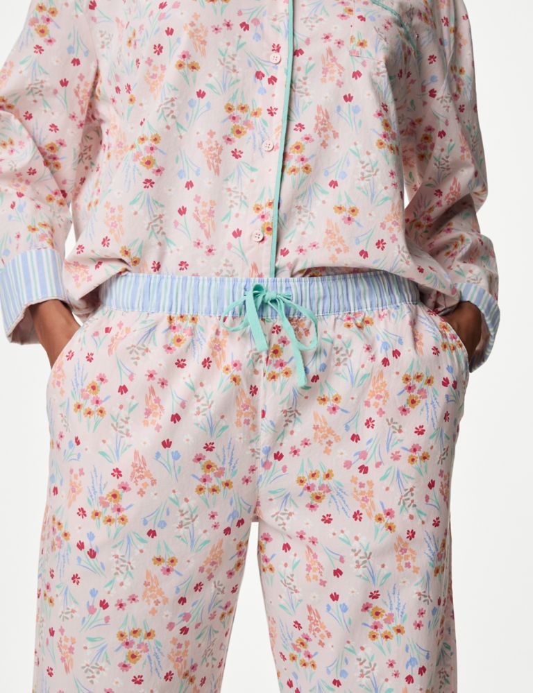 Cool Comfort™ Pure Cotton Floral Pyjama Bottoms 4 of 7
