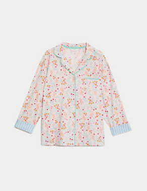Cool Comfort™ Pure Cotton Floral Pyjama Top Image 2 of 7