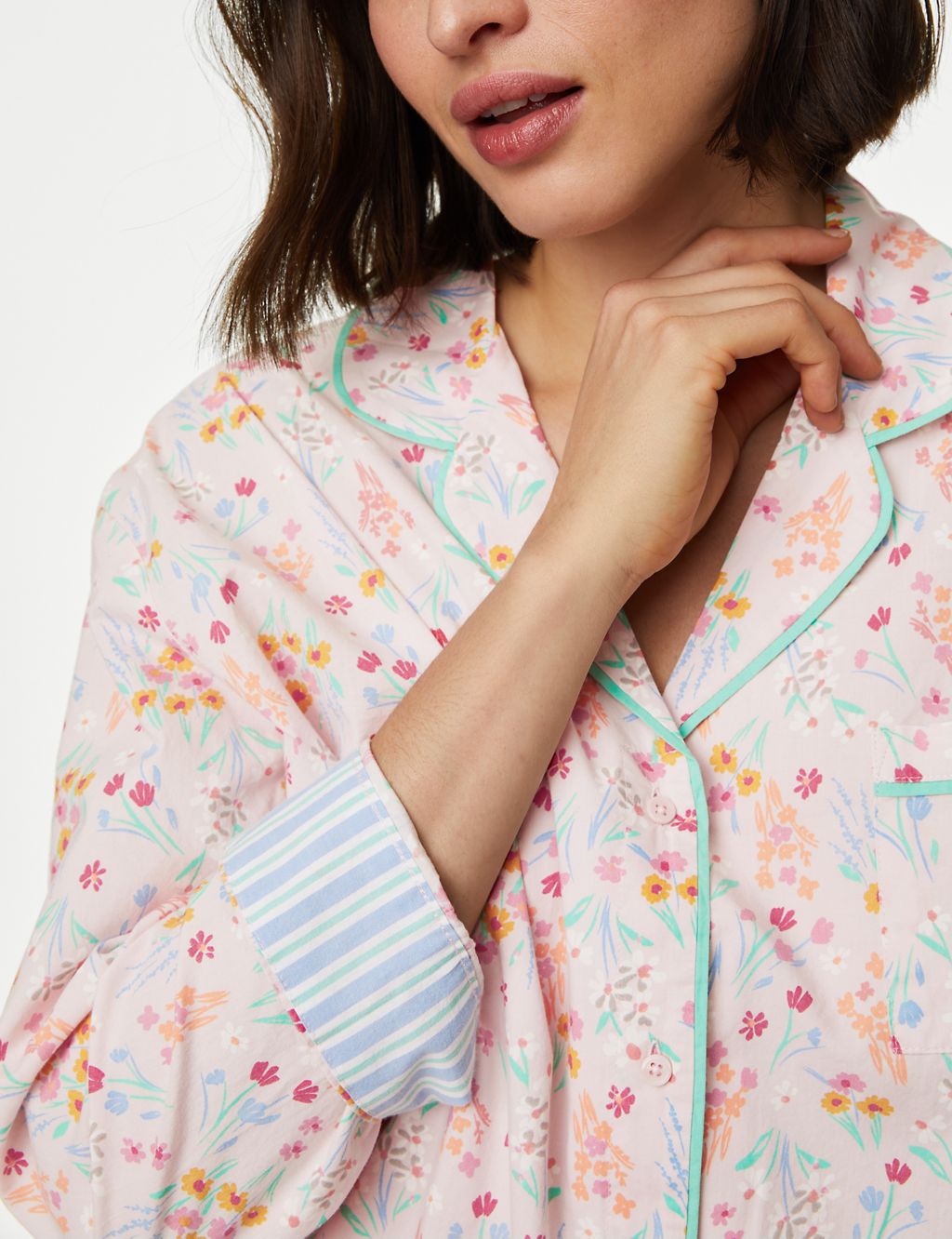 Cool Comfort™ Pure Cotton Floral Pyjama Top 6 of 7