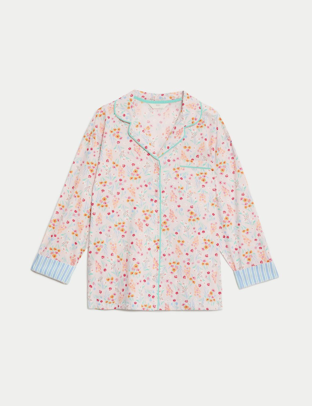 Cool Comfort™ Pure Cotton Floral Pyjama Top 1 of 7