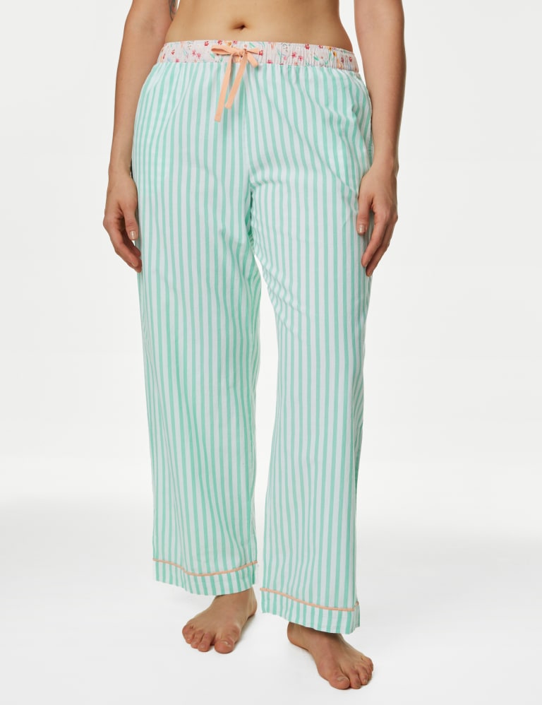 Cool Comfort™ Pure Cotton Striped Pyjama Bottoms 5 of 6