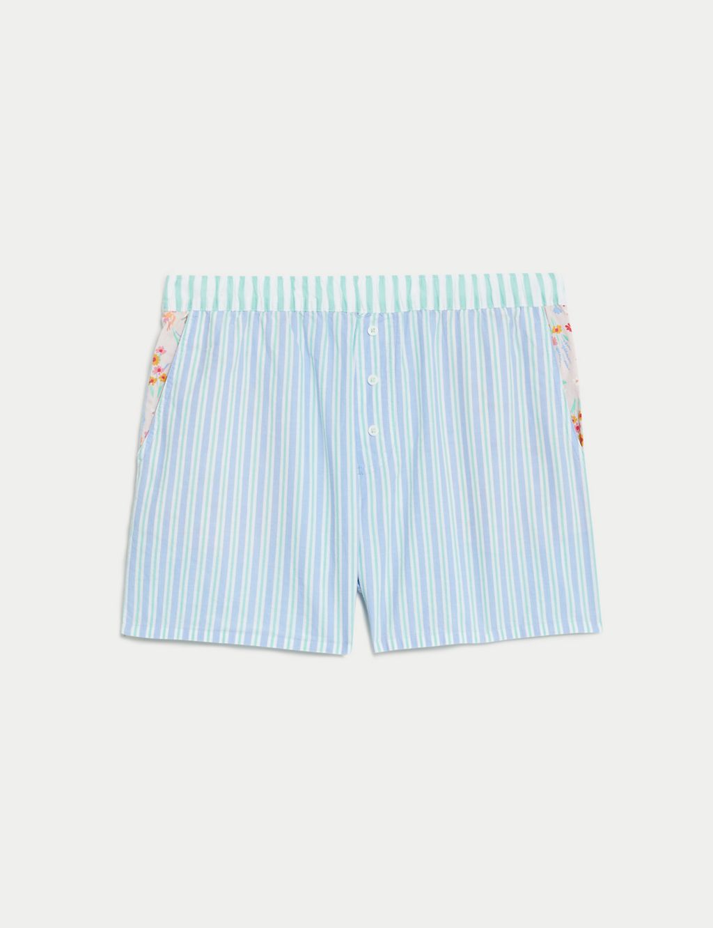 Cool Comfort™ Pure Cotton Striped Pyjama Shorts 1 of 6