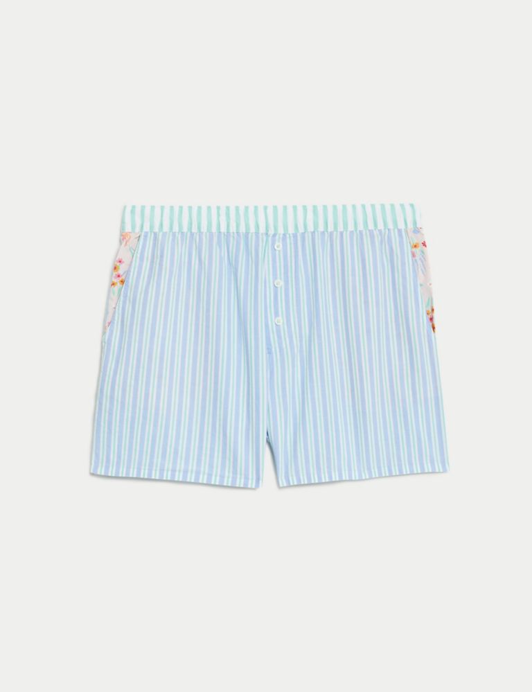 Cool Comfort™ Pure Cotton Striped Pyjama Shorts 3 of 6