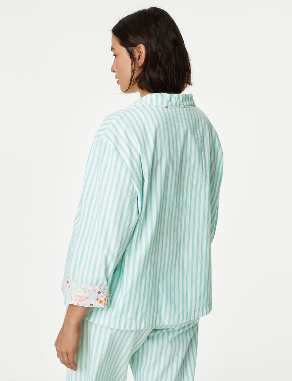 Cool Comfort™ Pure Cotton Striped Pyjama Top 6 of 6