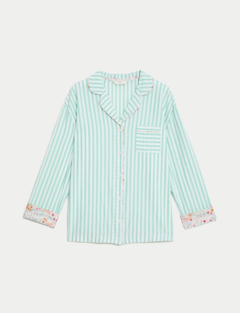 Cool Comfort™ Pure Cotton Striped Pyjama Top 3 of 6