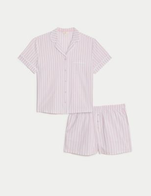 Cool Comfort™ Pure Cotton Striped Shortie Set Image 2 of 5